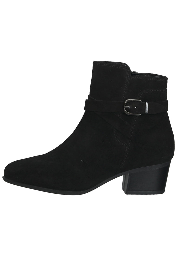 Gabor Stiefelette Veloursleder Schwarz - surf4shoes