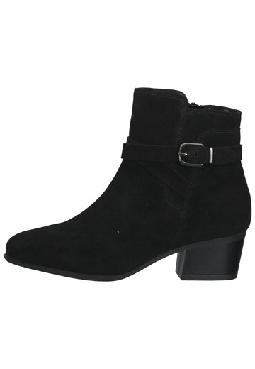 Gabor Stiefelette Veloursleder Schwarz - surf4shoes