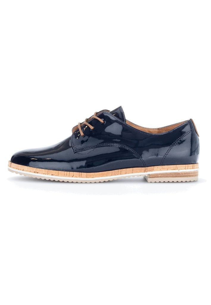 Gabor Halbschuhe Nappaleder Blau Lack - surf4shoes