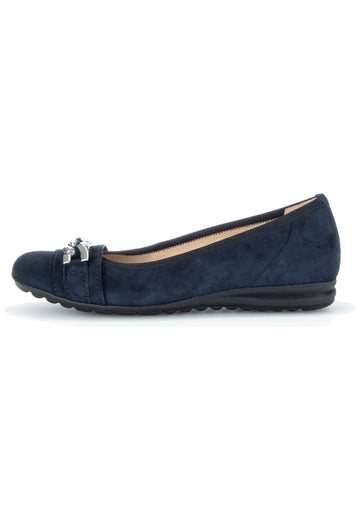 Gabor Ballerinas Leder Dunkelblau - surf4shoes
