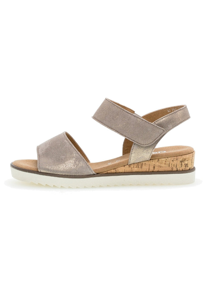Gabor Sandalen Leder Beige - surf4shoes