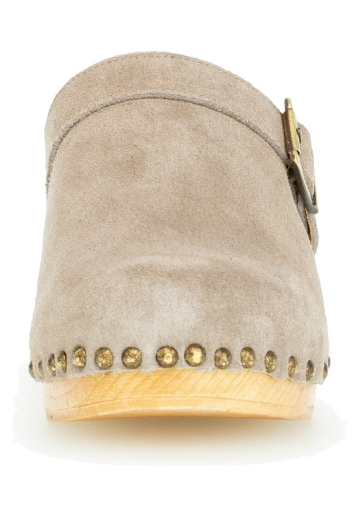 Gabor Clogs Veloursleder Beige - surf4shoes