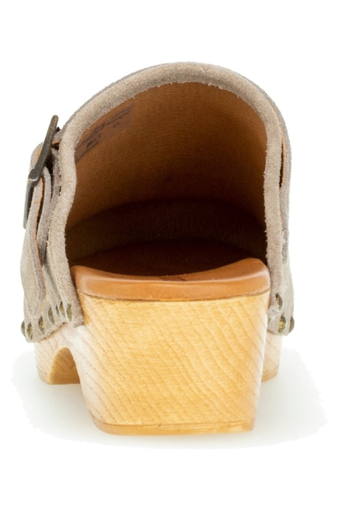 Gabor Clogs Veloursleder Beige - surf4shoes
