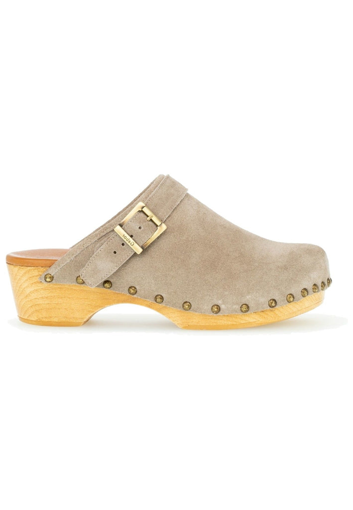 Gabor Clogs Veloursleder Beige - surf4shoes