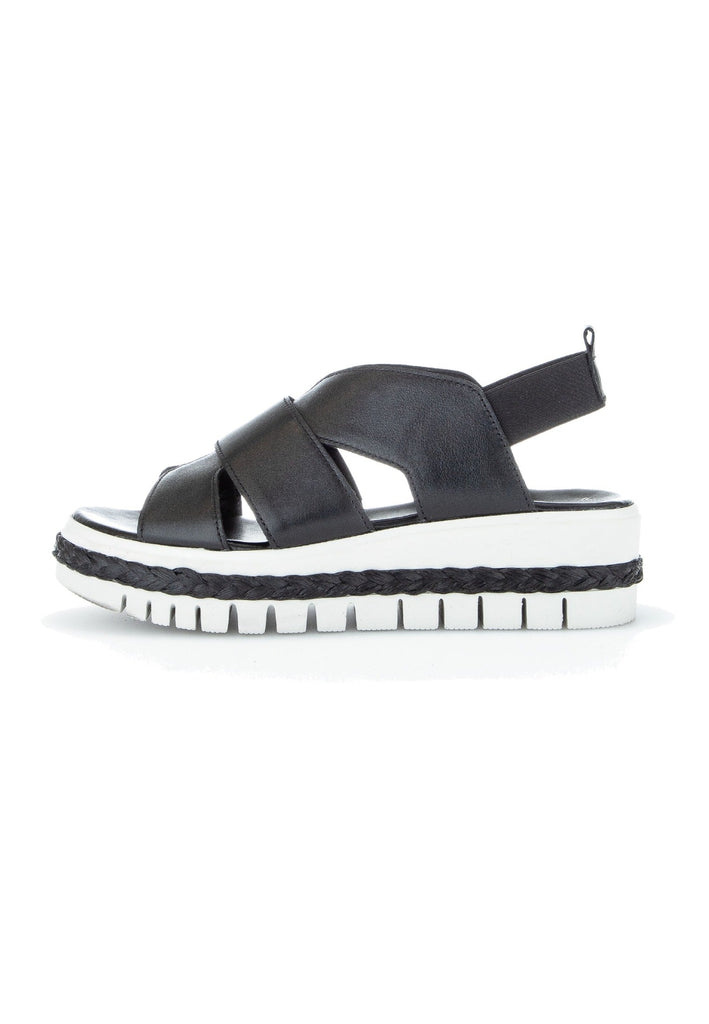 Gabor Sandalen Nappaleder Schwarz - surf4shoes