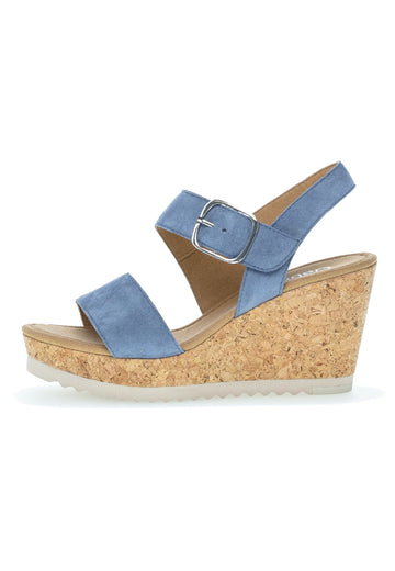 Gabor Sandalen Leder Hellblau - surf4shoes