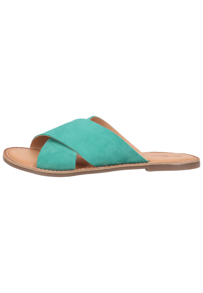 Kickers Pantoletten Veloursleder Grün - surf4shoes