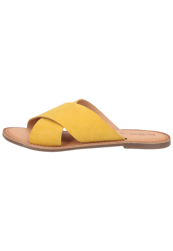 Kickers Pantoletten Veloursleder Gelb - surf4shoes