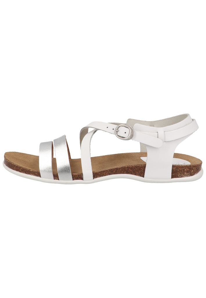 Kickers Sandalen Leder Weiß/Silber - surf4shoes
