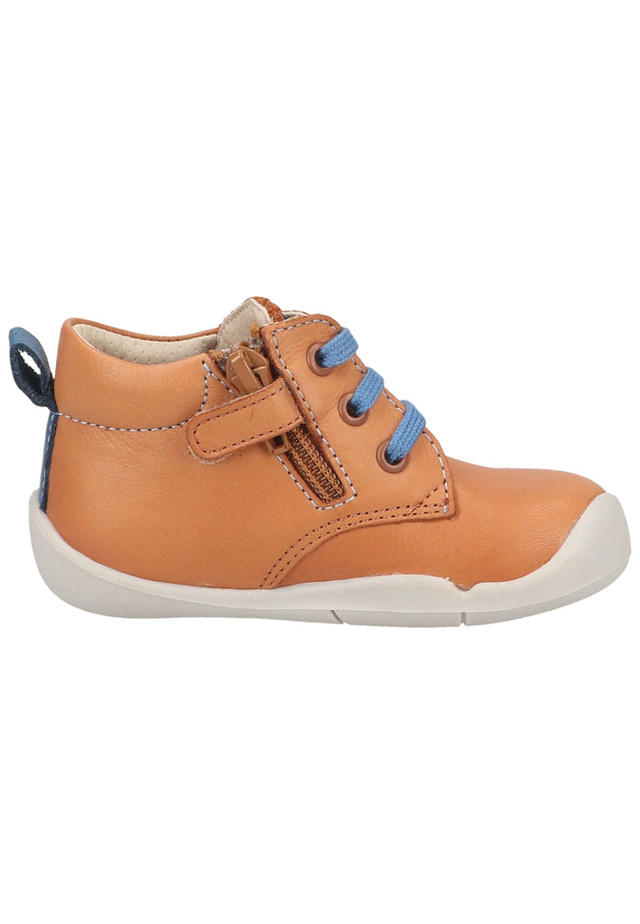 Kickers Halbschuhe Nappaleder Braun/Blau - surf4shoes
