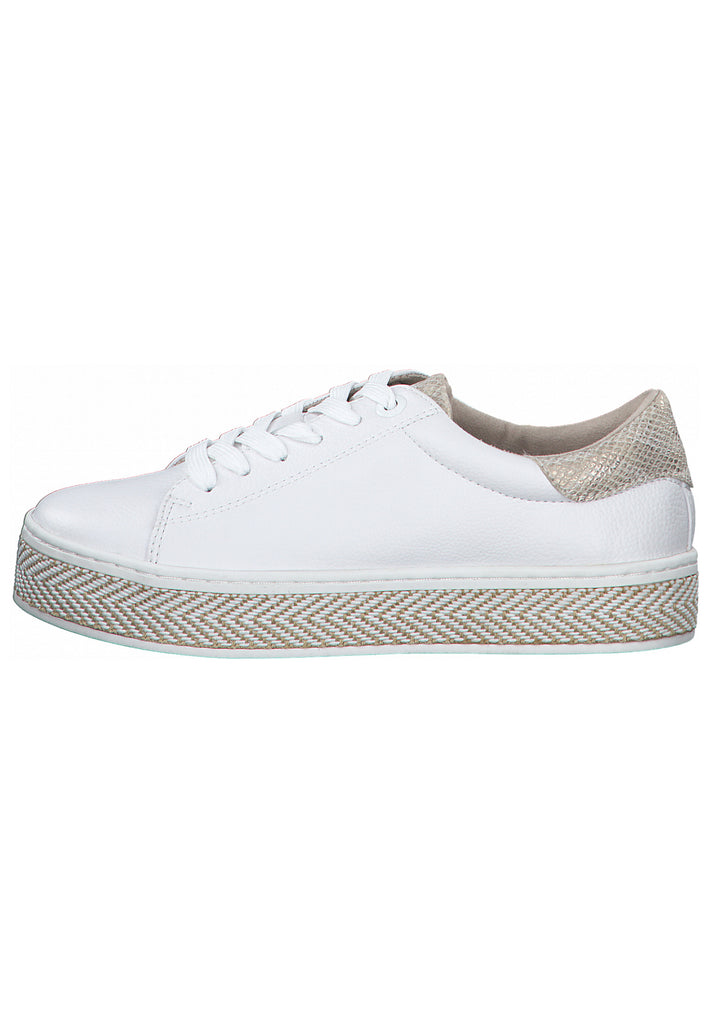 s.Oliver Sneaker Lederimitat Weiß kombi - surf4shoes