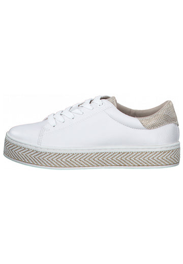 s.Oliver Sneaker Lederimitat Weiß kombi - surf4shoes