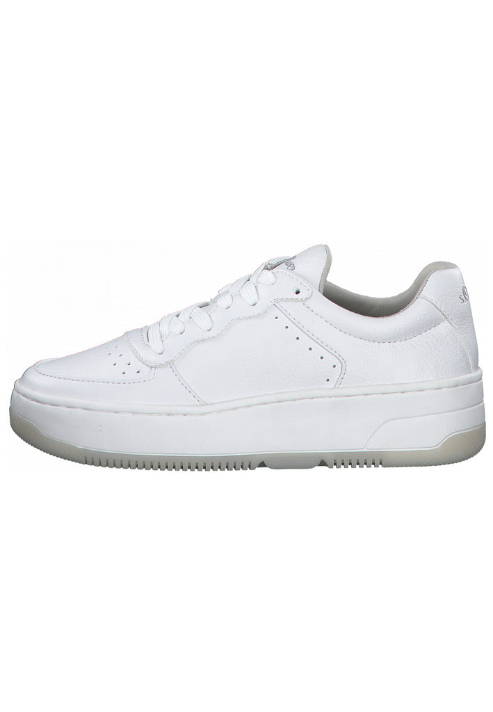 s.Oliver Sneaker Lederimitat Weiß - surf4shoes
