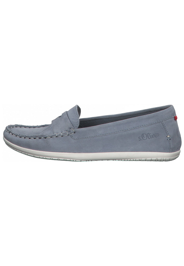 s.Oliver Slipper Leder Hellblau - surf4shoes