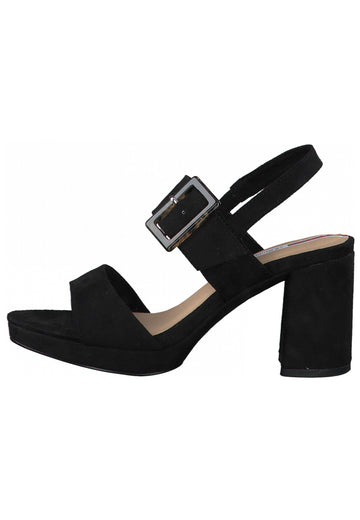 s.Oliver Sandalen Textil Schwarz - surf4shoes