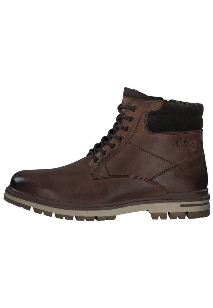 s.Oliver Stiefelette Leder Cognac - surf4shoes