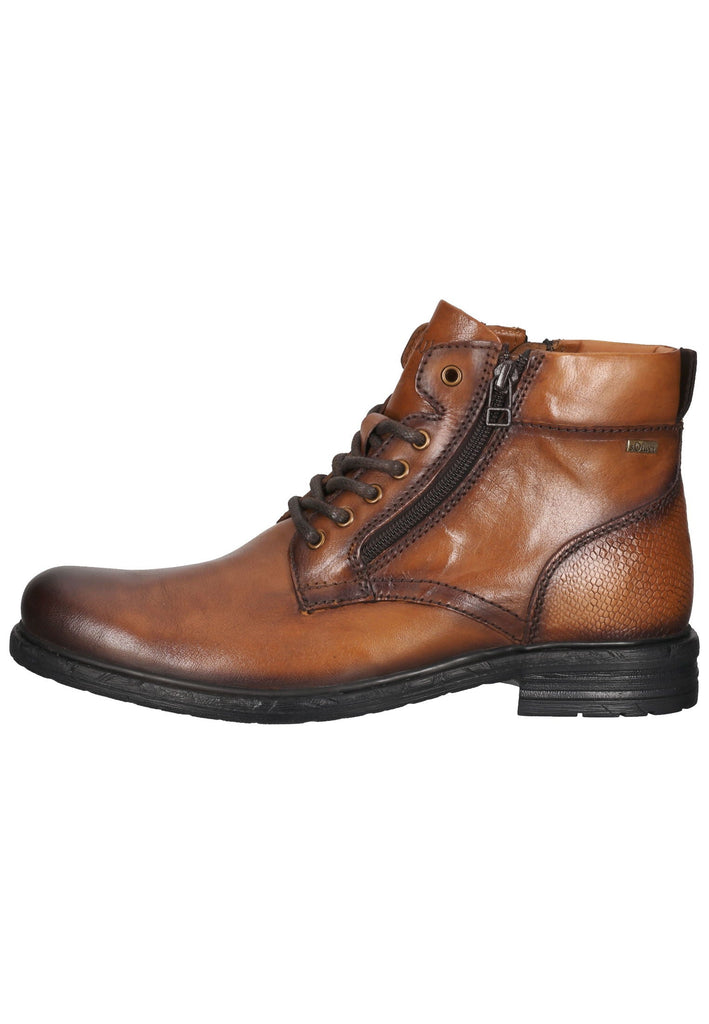 s.Oliver Stiefelette Leder Cognac - surf4shoes