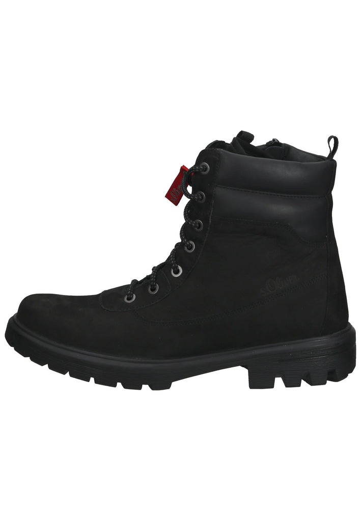 s.Oliver Stiefelette Leder/Textil Schwarz - surf4shoes