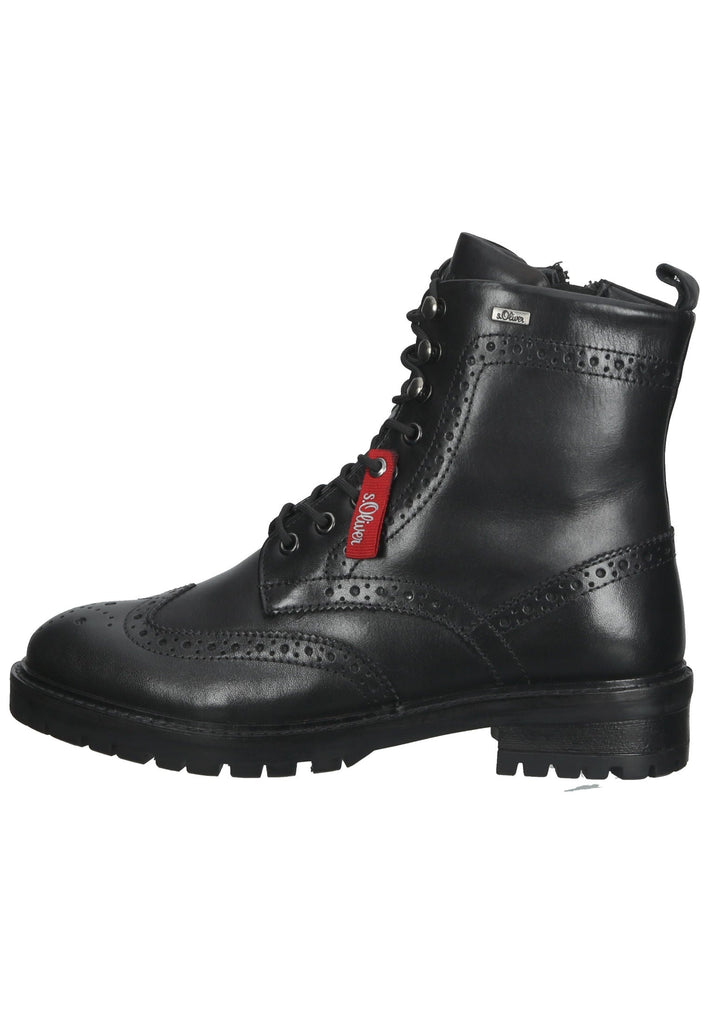 s.Oliver Stiefelette Leder Schwarz - surf4shoes