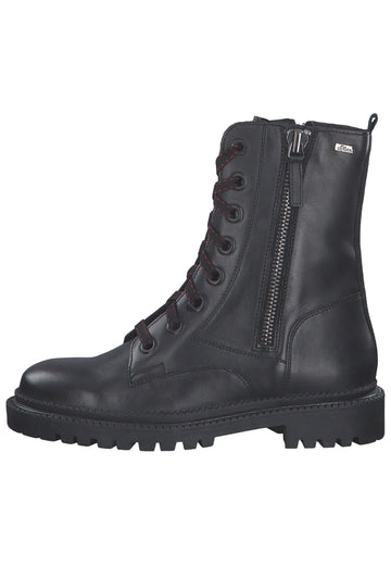 s.Oliver Stiefelette Leder Schwarz - surf4shoes