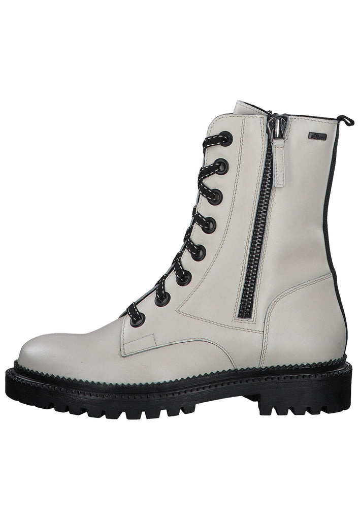 s.Oliver Stiefelette Leder Weiß - surf4shoes