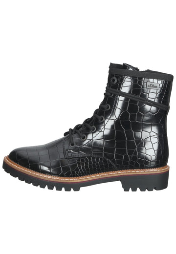 s.Oliver Stiefelette Textil Schwarz - surf4shoes
