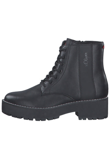 s.Oliver Stiefelette Textil Schwarz - surf4shoes