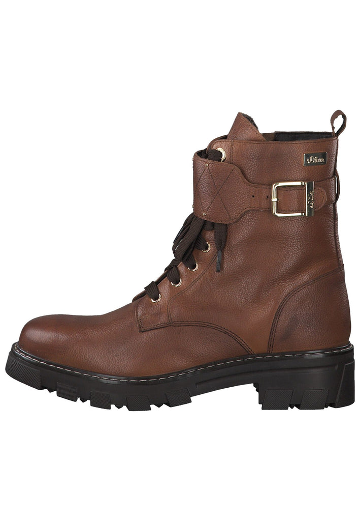 s.Oliver Stiefelette Leder Cognac - surf4shoes
