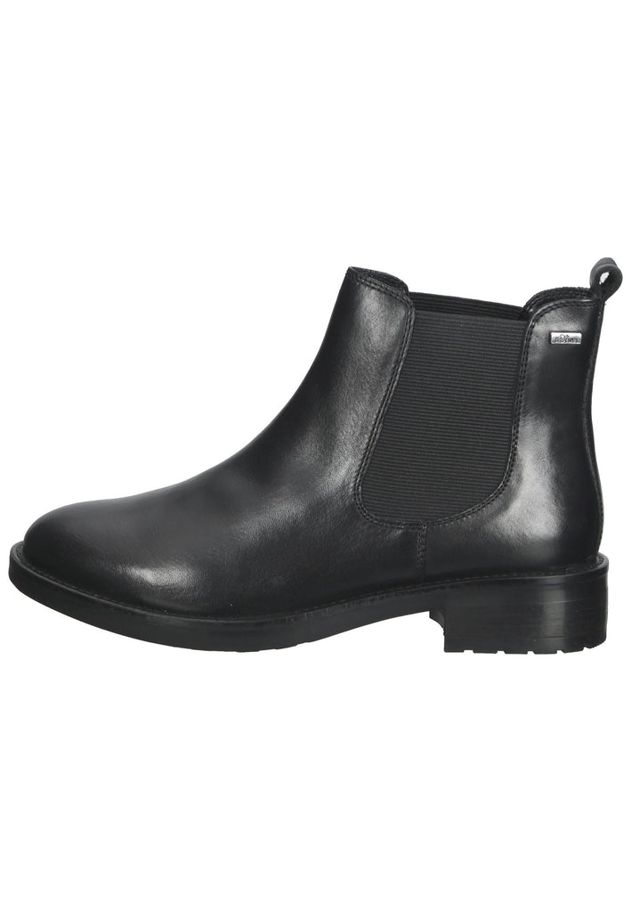 s.Oliver Stiefelette Leder Schwarz - surf4shoes