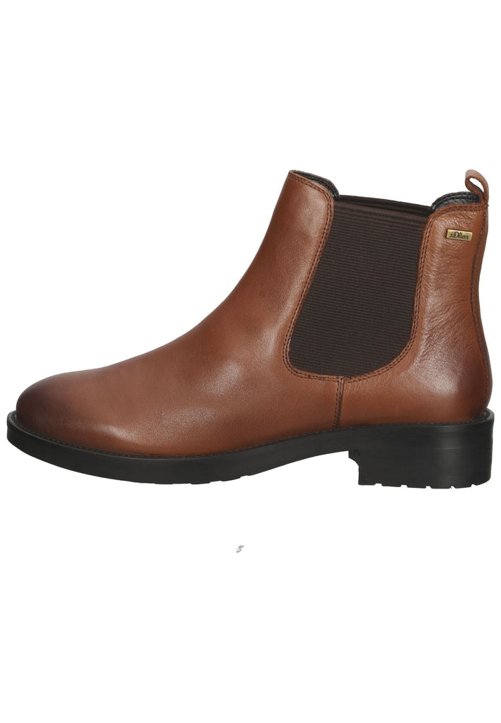 s.Oliver Stiefelette Leder Cognac - surf4shoes