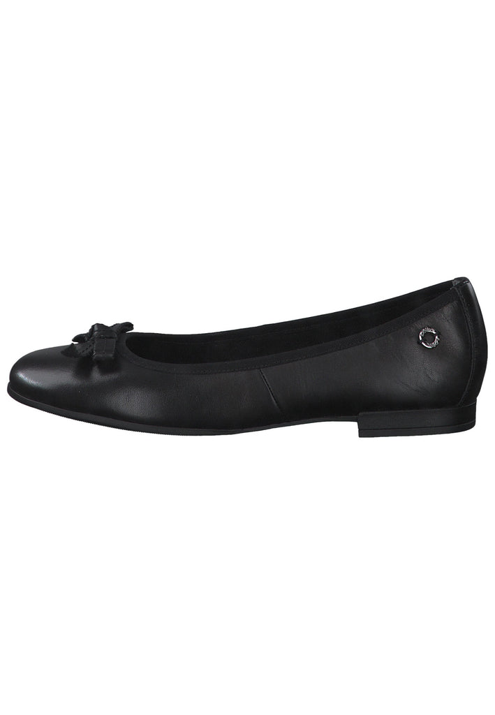 s.Oliver Ballerinas Leder Schwarz - surf4shoes