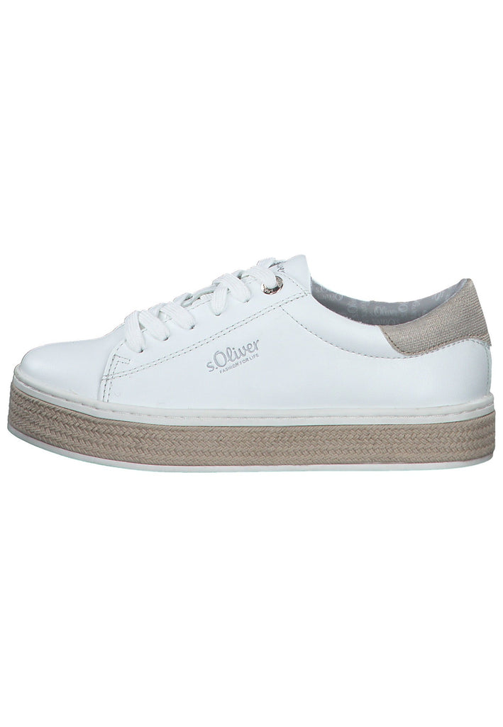 s.Oliver Sneaker Lederimitat Weiß - surf4shoes
