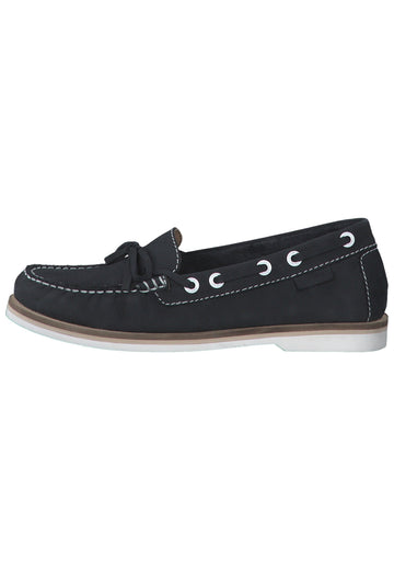 s.Oliver Halbschuhe Leder Navy - surf4shoes