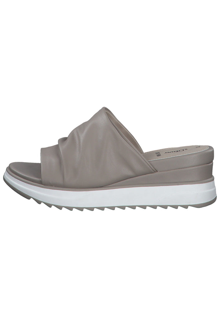 s.Oliver Pantoletten Lederimitat Taupe - surf4shoes
