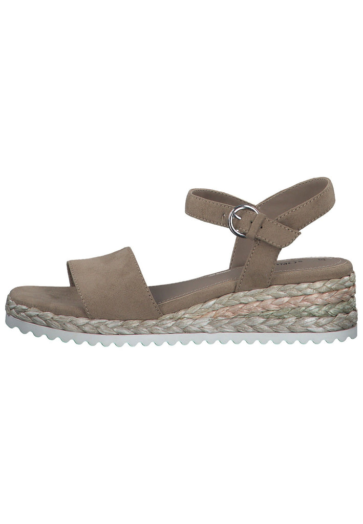 s.Oliver Sandalen Textil Taupe - surf4shoes