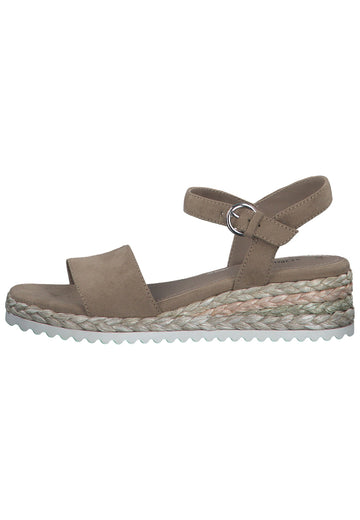 s.Oliver Sandalen Textil Taupe - surf4shoes