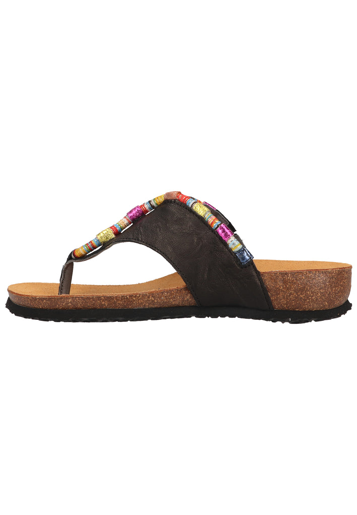 Think! Zehensteg Glattleder Schwarz - surf4shoes