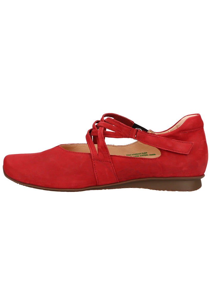 Think! Ballerinas Veloursleder Cherry - surf4shoes