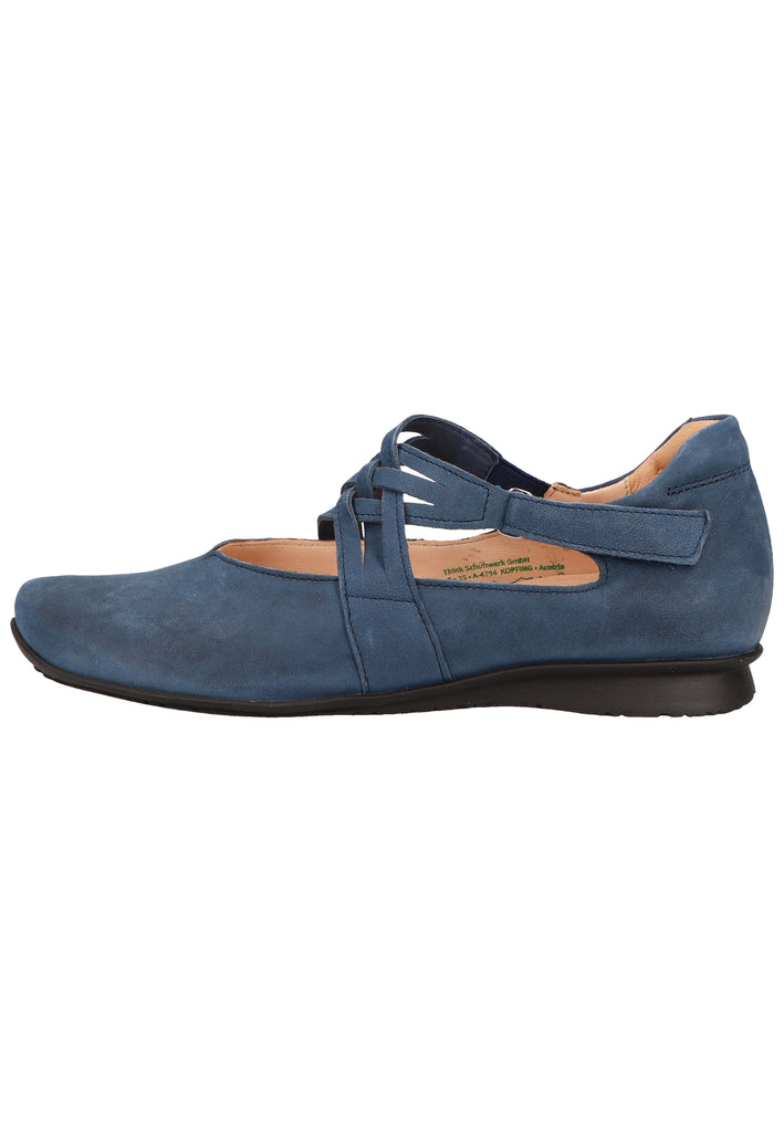 Think! Ballerinas Leder Saphir - surf4shoes