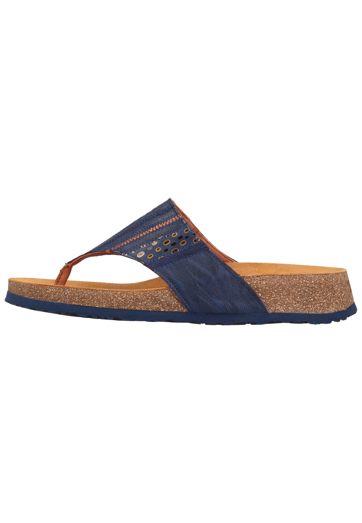 Think! Zehensteg Glattleder Blau - surf4shoes
