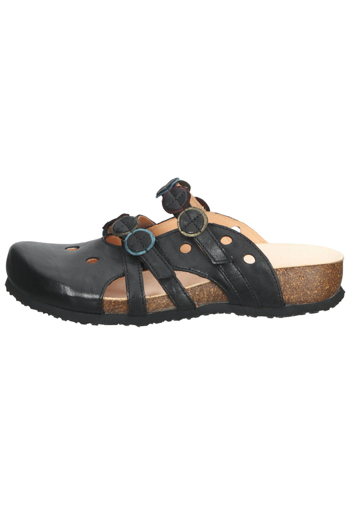 Think! Clogs Nappaleder Schwarz - surf4shoes