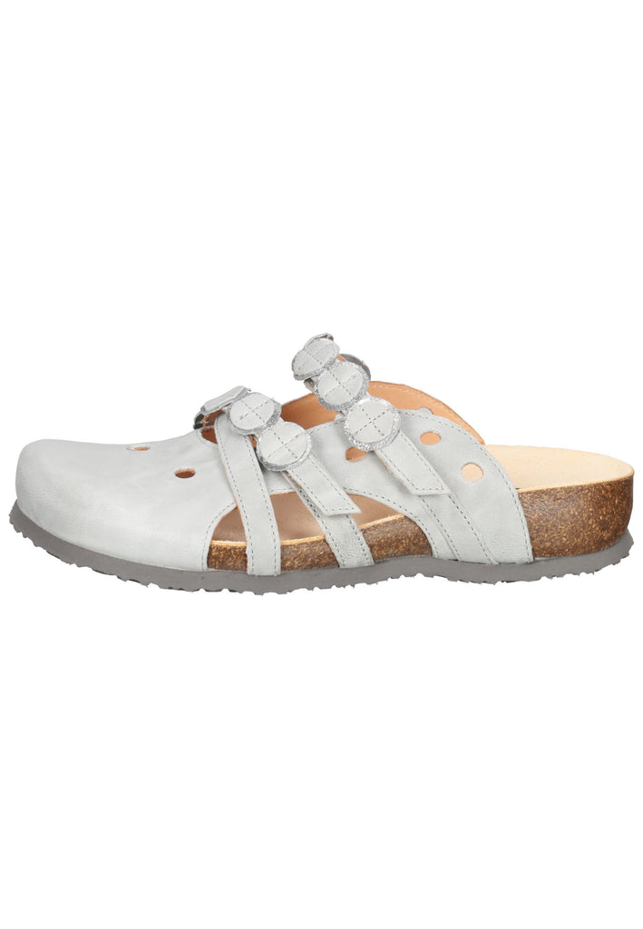 Think! Clogs Nappaleder Hellgrau - surf4shoes