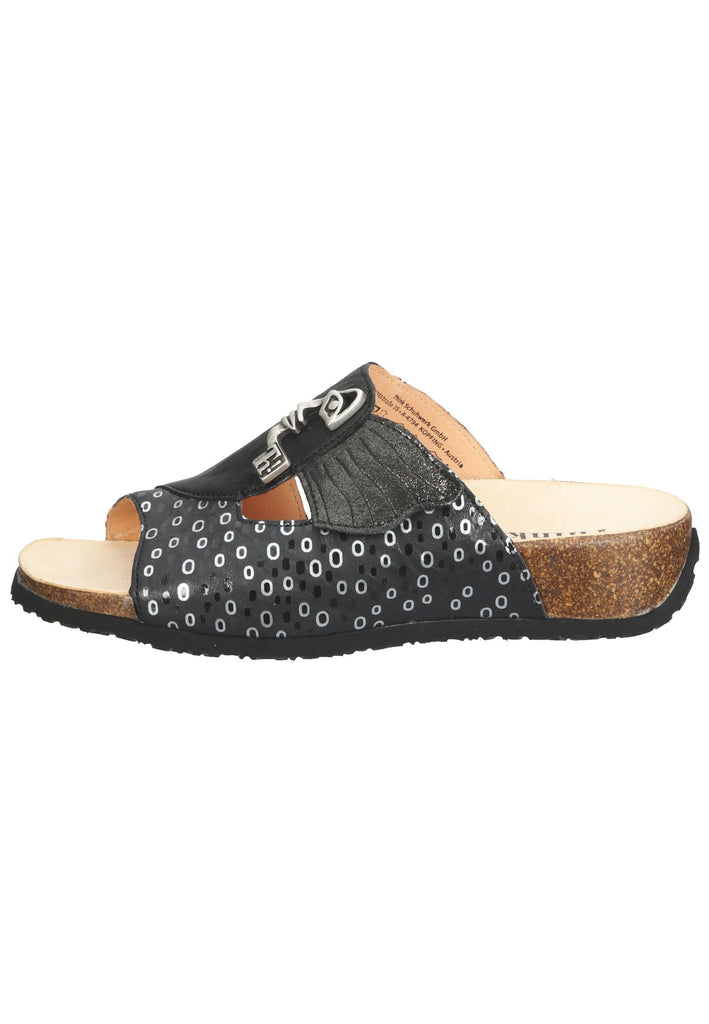 Think! Pantoletten Leder Grau - surf4shoes