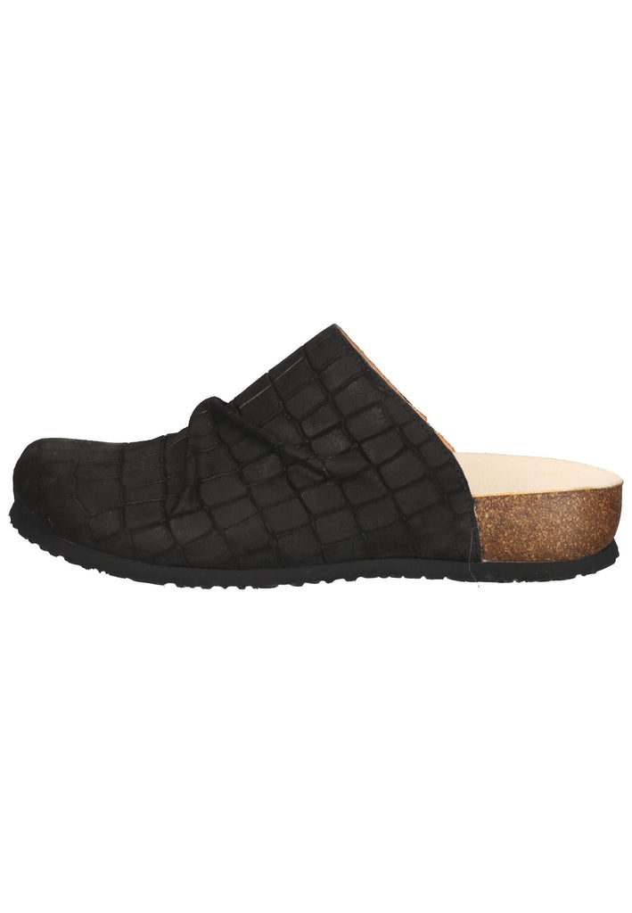 Think! Pantoletten Veloursleder Schwarz - surf4shoes