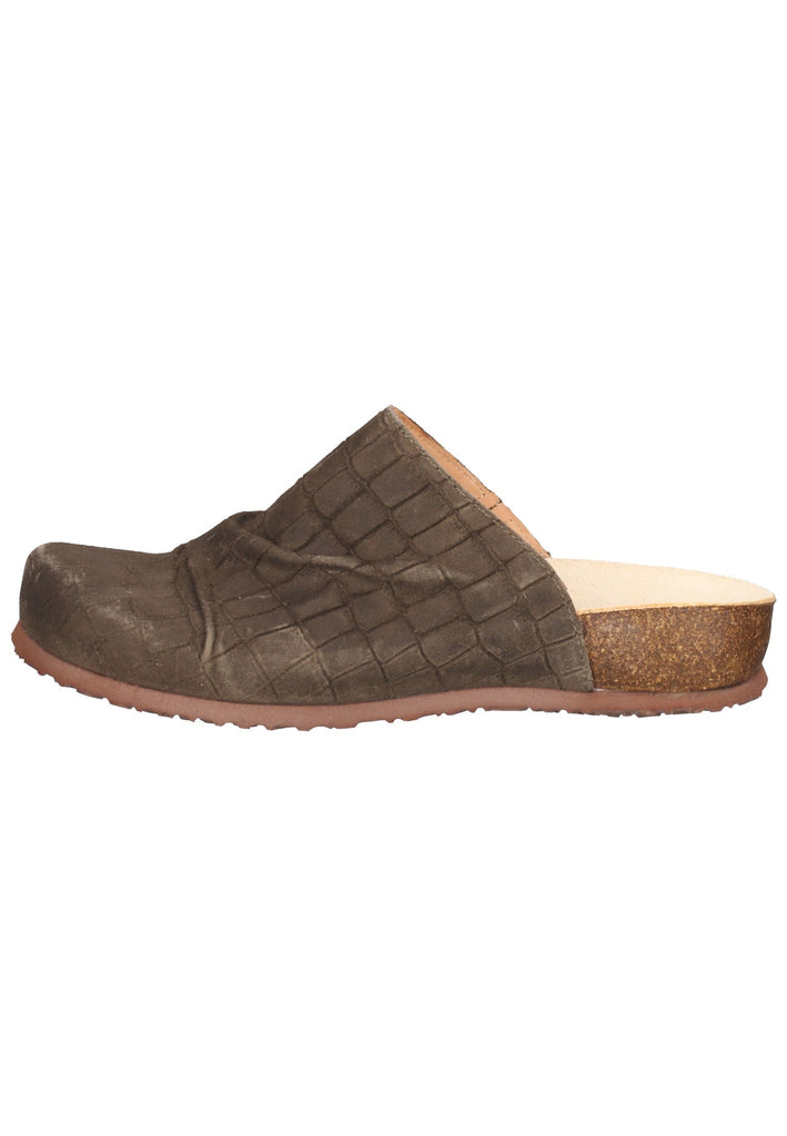 Think! Pantoletten Veloursleder Braun - surf4shoes