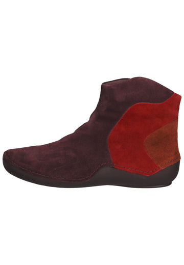 Think! Stiefelette Veloursleder Rot - surf4shoes