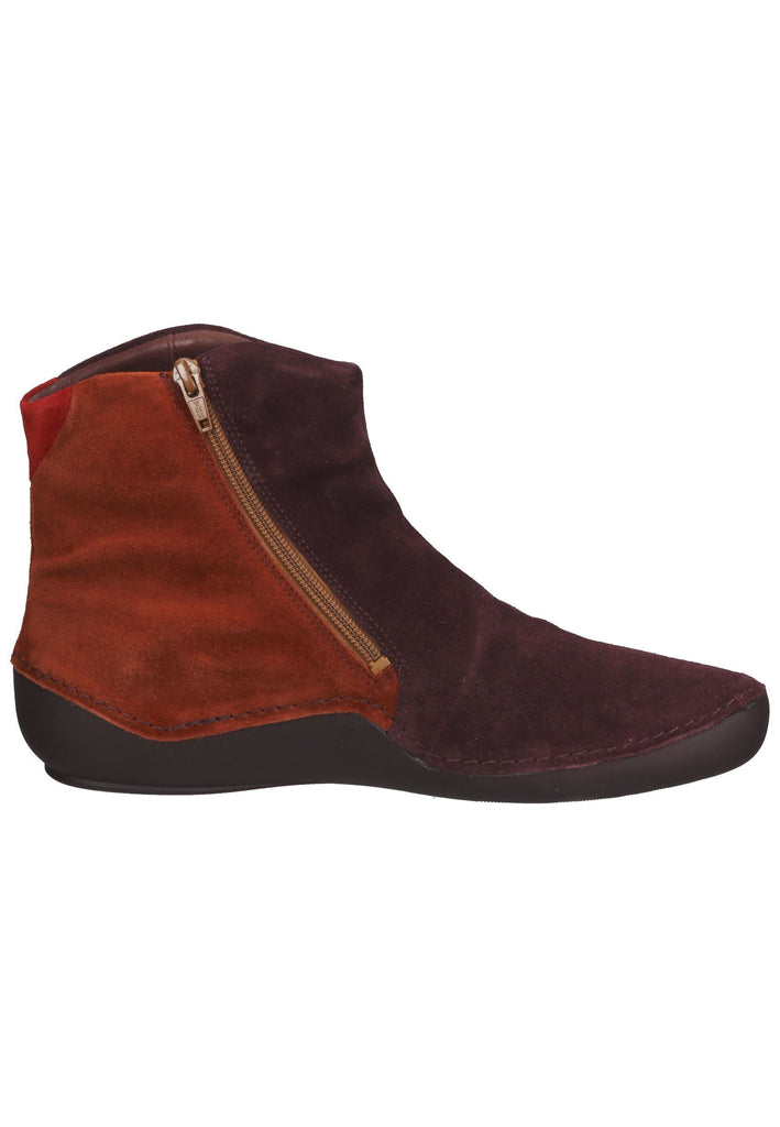 Think! Stiefelette Veloursleder Rot - surf4shoes