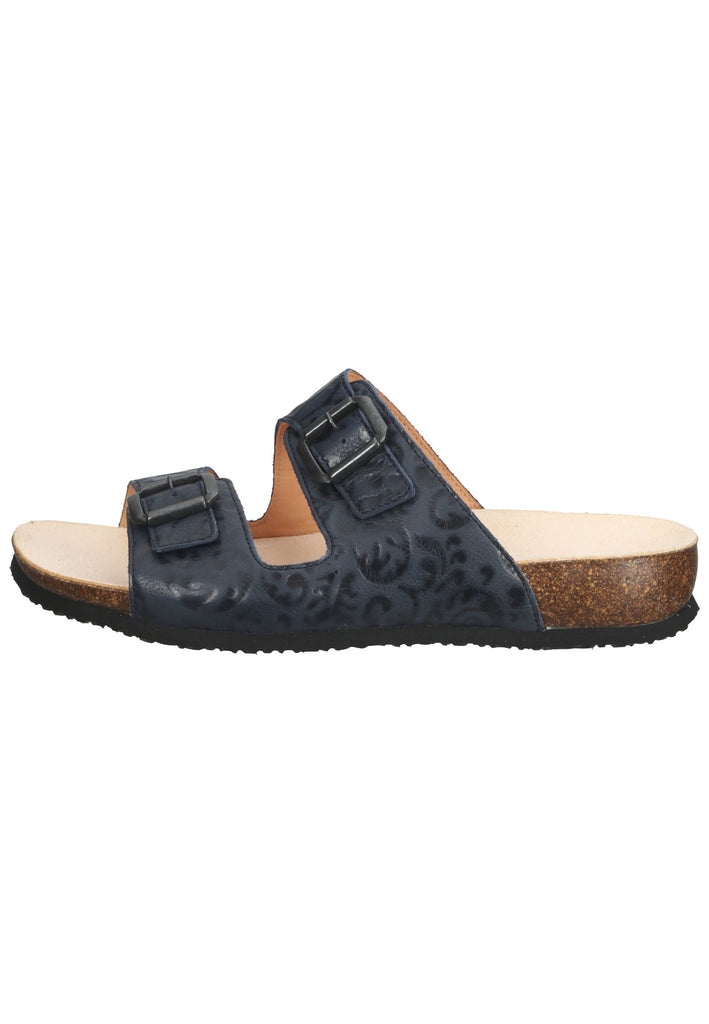 Think! Pantoletten Leder Navy - surf4shoes