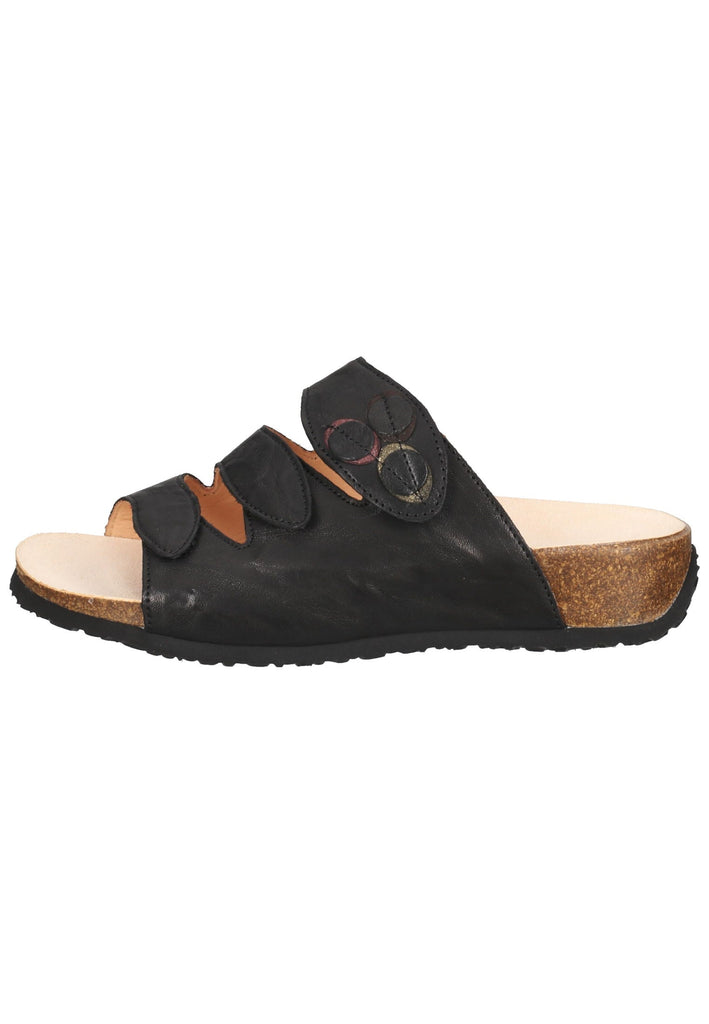 Think! Pantoletten Nappaleder Schwarz - surf4shoes