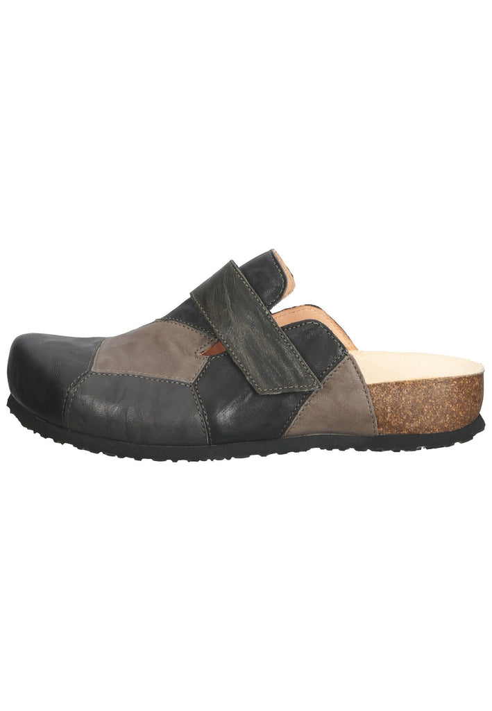 Think! Pantoletten Nappaleder Schwarz - surf4shoes
